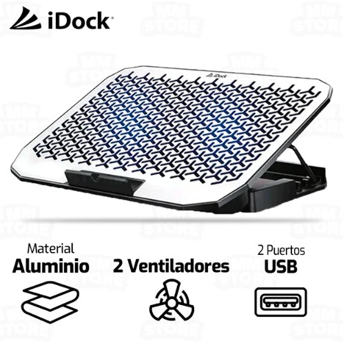 COOLER DE LAPTOP IDOCK N5 ARTIC  2 VENTILADORES  ALUMINIO | N5 ARTIC 