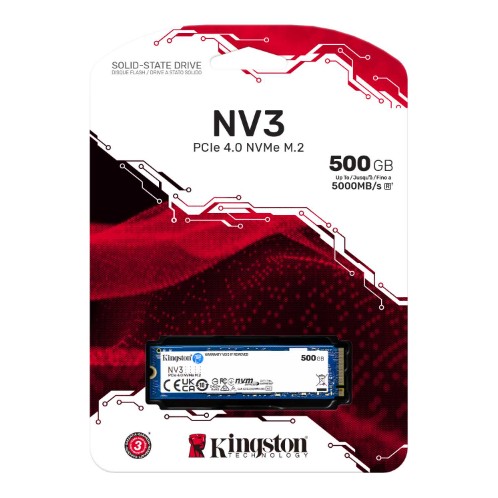  DISCO SOLIDO KINGSTON 500GB NV3 PCIE 4.0 NVME M.2 SSD