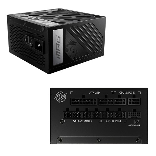 FUENTE DE ALIMENTACIÓN MSI MPG A850G PCIE5, 850W, 80 PLUS GOLD CERTIFIED, FORMATO ATX
