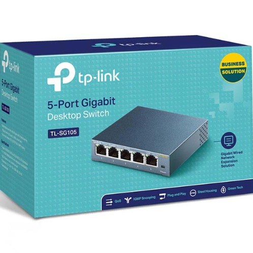 SWITCH TP-LINK TL-SG105 GIGABIT 5PTOS 10/ 100/ 1000MBPS METALICO