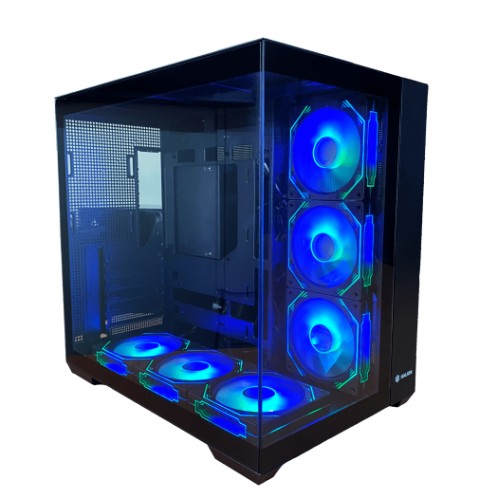 CASE GAMER HALION FISH TANK BLACK SIN FUENTE 