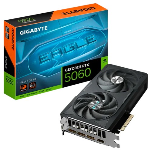 TARJETA VIDEO GIGABYTE GEFORCE RTX 5060 EAGLE MAX OC 8G, 8 GB GDDR70 | GV-N5060EAGLEMAX OC-8GD